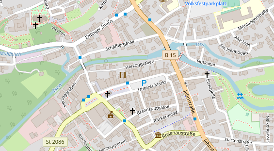 Zahnarzt auf Satellitenbild
