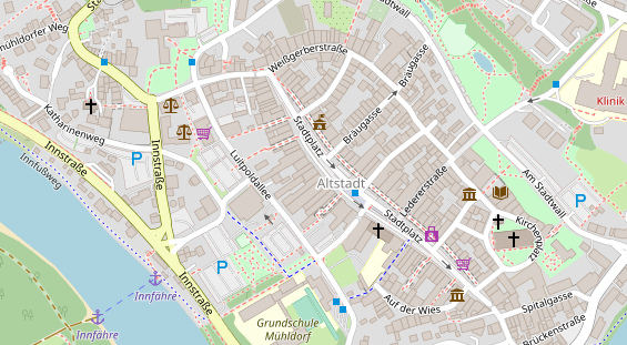 Zahnarzt auf Satellitenbild