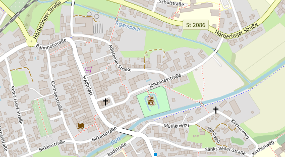 Zahnarzt auf Satellitenbild