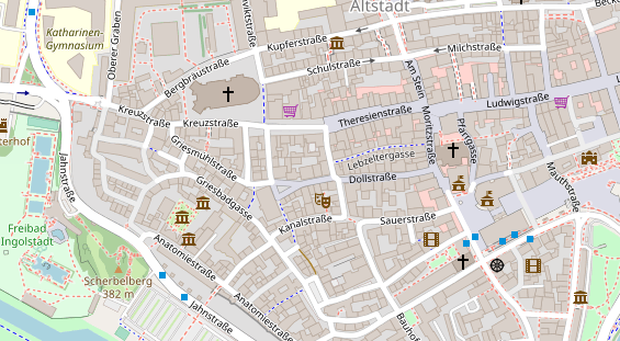 Zahnarzt auf Satellitenbild