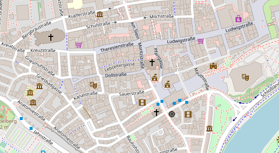 Zahnarzt auf Satellitenbild