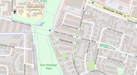 Zahnarzt auf Satellitenbild