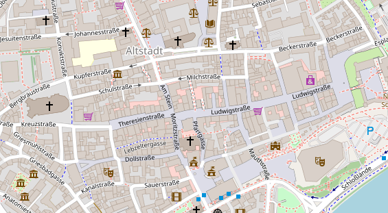 Zahnarzt auf Satellitenbild