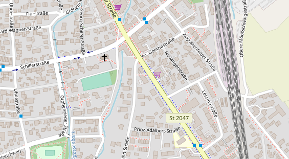 Zahnarzt auf Satellitenbild