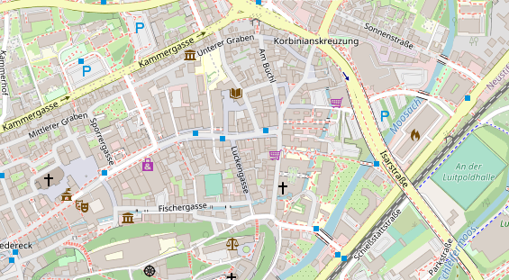 Zahnarzt auf Satellitenbild