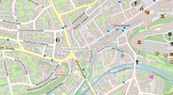 Zahnarzt auf Satellitenbild