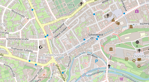 Zahnarzt auf Satellitenbild