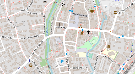 Zahnarzt auf Satellitenbild