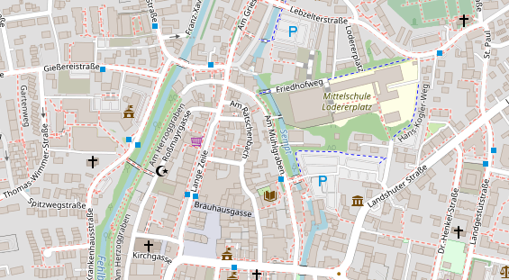 Zahnarzt auf Satellitenbild