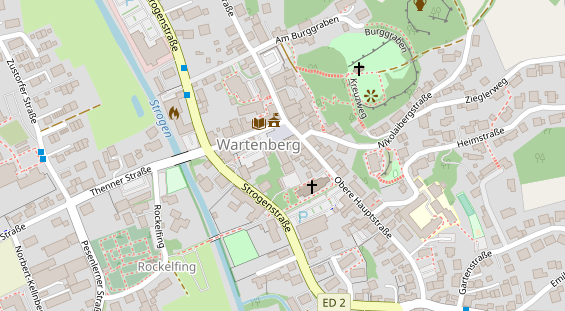 Zahnarzt auf Satellitenbild