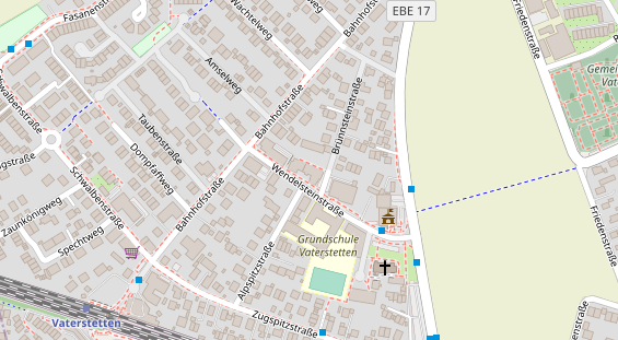 Zahnarzt auf Satellitenbild