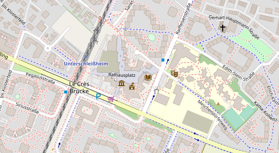 Zahnarzt auf Satellitenbild