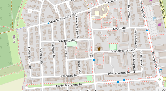 Zahnarzt auf Satellitenbild