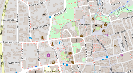 Zahnarzt auf Satellitenbild
