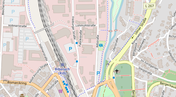 Zahnarzt auf Satellitenbild