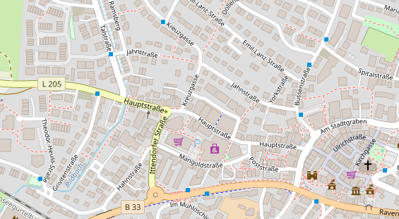 Zahnarzt auf Satellitenbild