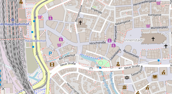 Zahnarzt auf Satellitenbild