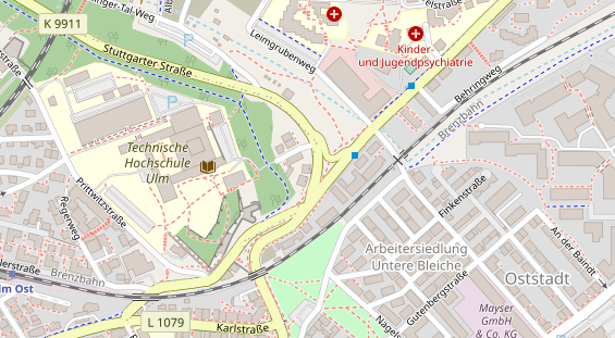 Zahnarzt auf Satellitenbild