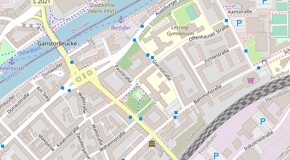 Zahnarzt auf Satellitenbild