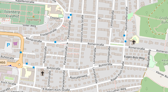 Zahnarzt auf Satellitenbild