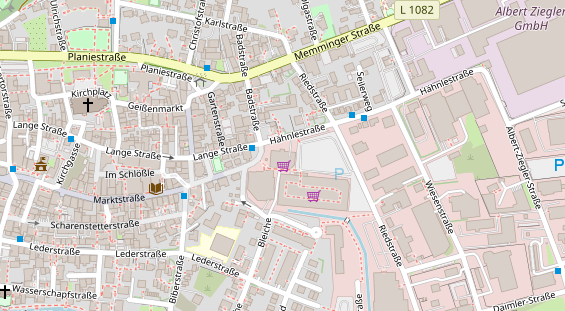 Zahnarzt auf Satellitenbild