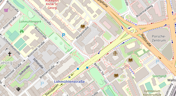 Zahnarzt auf Satellitenbild