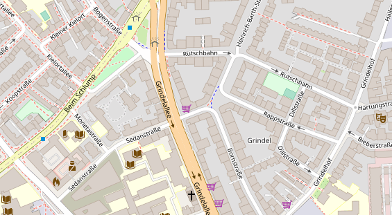 Zahnarzt auf Satellitenbild