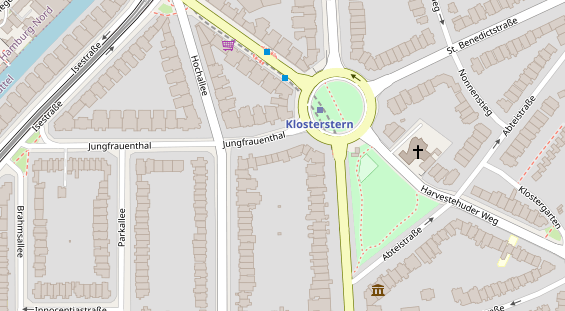 Zahnarzt auf Satellitenbild