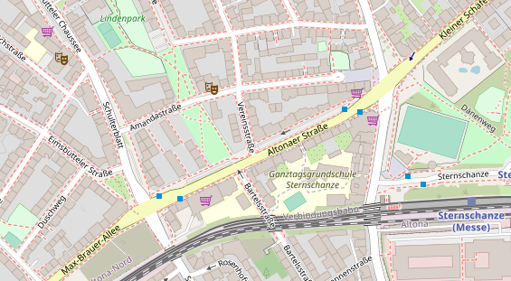 Zahnarzt auf Satellitenbild