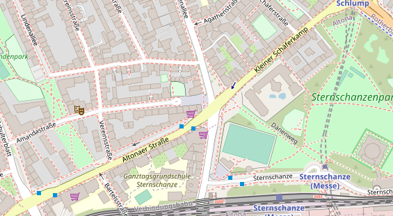 Zahnarzt auf Satellitenbild