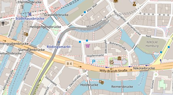 Zahnarzt auf Satellitenbild