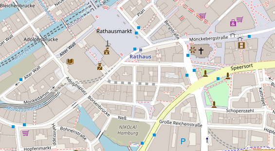 Zahnarzt auf Satellitenbild