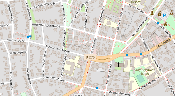 Zahnarzt auf Satellitenbild
