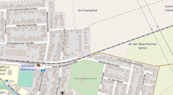 Zahnarzt auf Satellitenbild