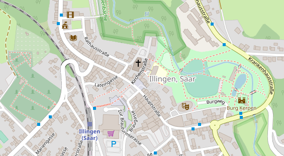 Zahnarzt auf Satellitenbild