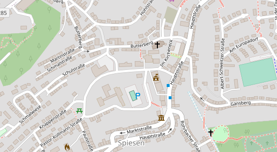 Zahnarzt auf Satellitenbild