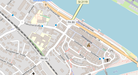 Zahnarzt auf Satellitenbild