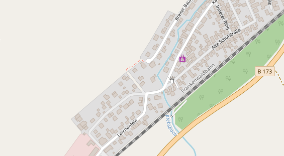 Zahnarzt auf Satellitenbild