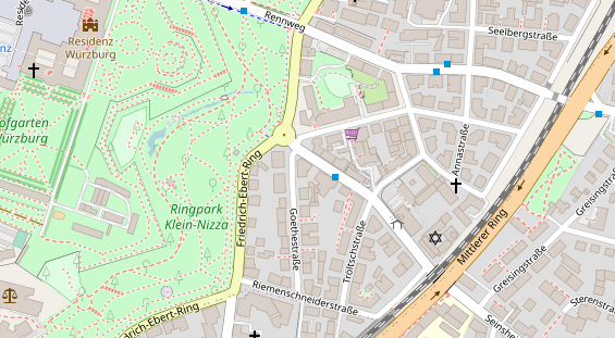Zahnarzt auf Satellitenbild