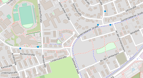 Zahnarzt auf Satellitenbild