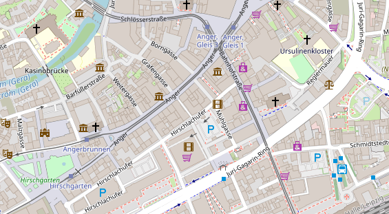 Zahnarzt auf Satellitenbild