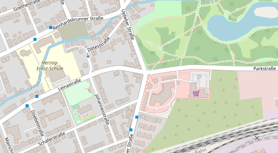 Zahnarzt auf Satellitenbild