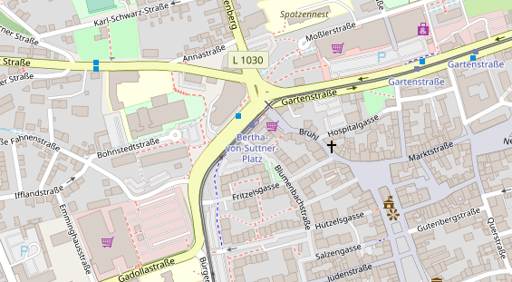 Zahnarzt auf Satellitenbild