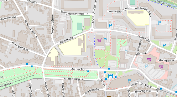 Zahnarzt auf Satellitenbild