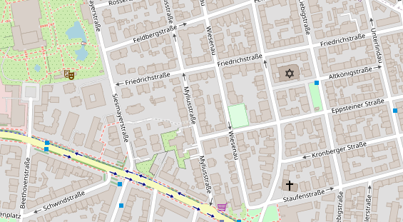 Zahnarzt auf Satellitenbild