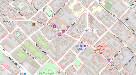 Zahnarzt auf Satellitenbild