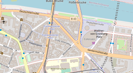 Zahnarzt auf Satellitenbild