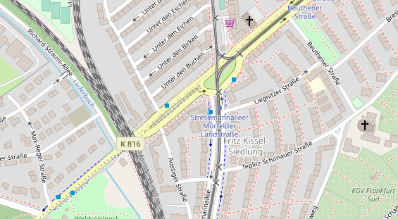 Zahnarzt auf Satellitenbild