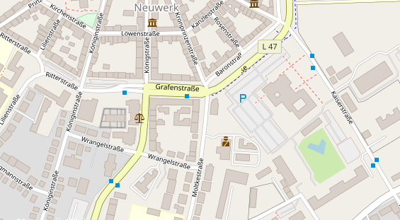 Zahnarzt auf Satellitenbild