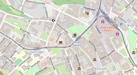 Zahnarzt auf Satellitenbild